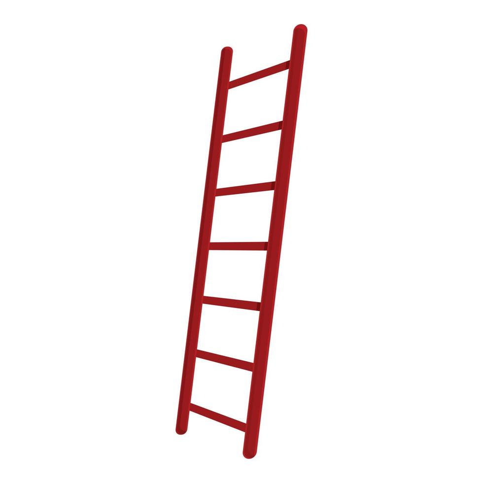 Ladder stair icon, cartoon style vector