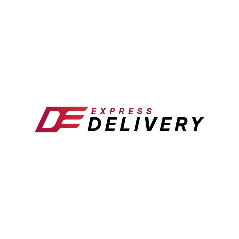 Letter D Express Delivery Vector Logo