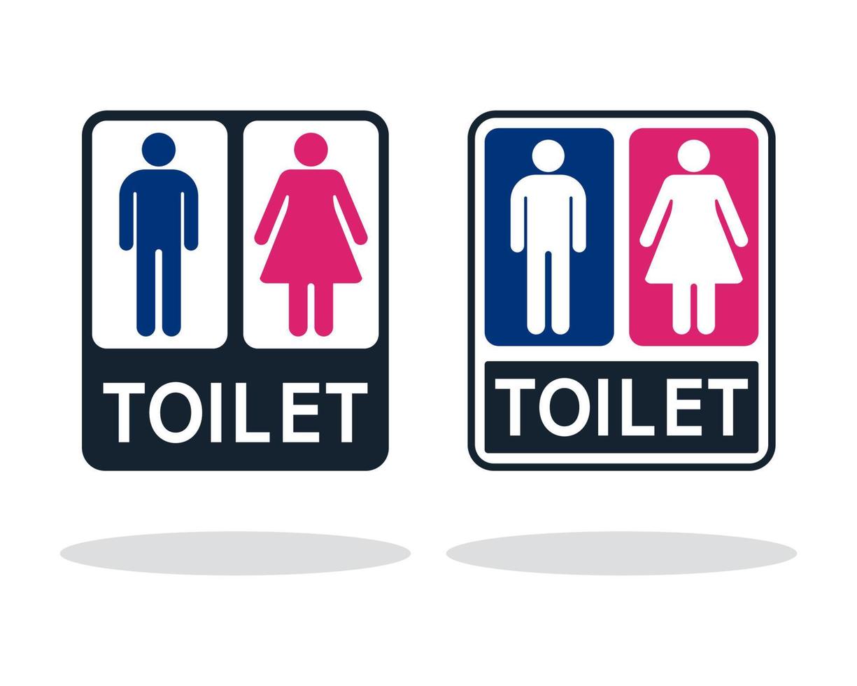 Toilet sign vector set of toilet signs