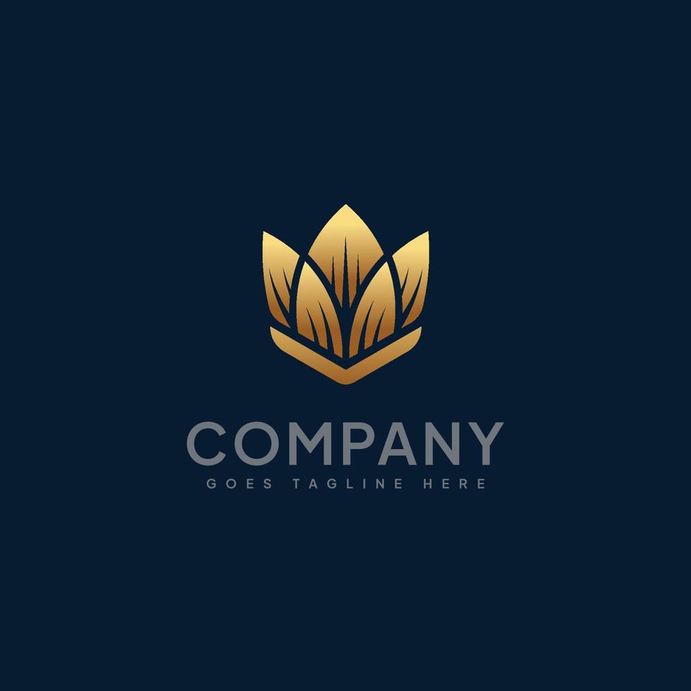 Luxurious Blooming Flower Vector Logo