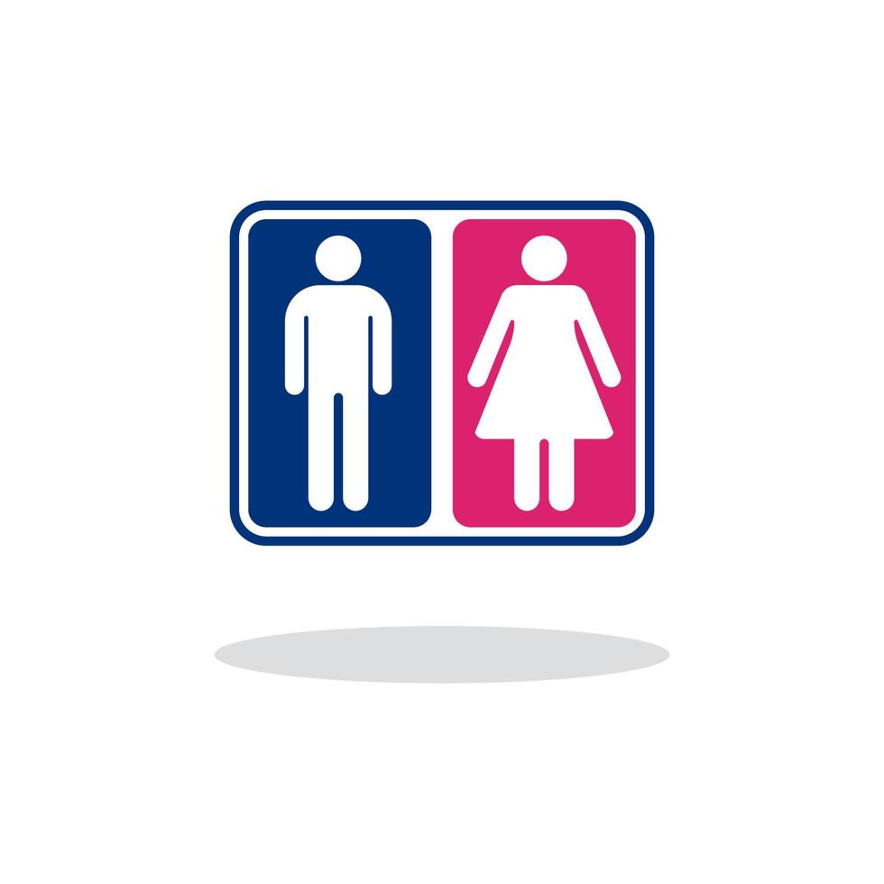 Toilet sign icon vector template