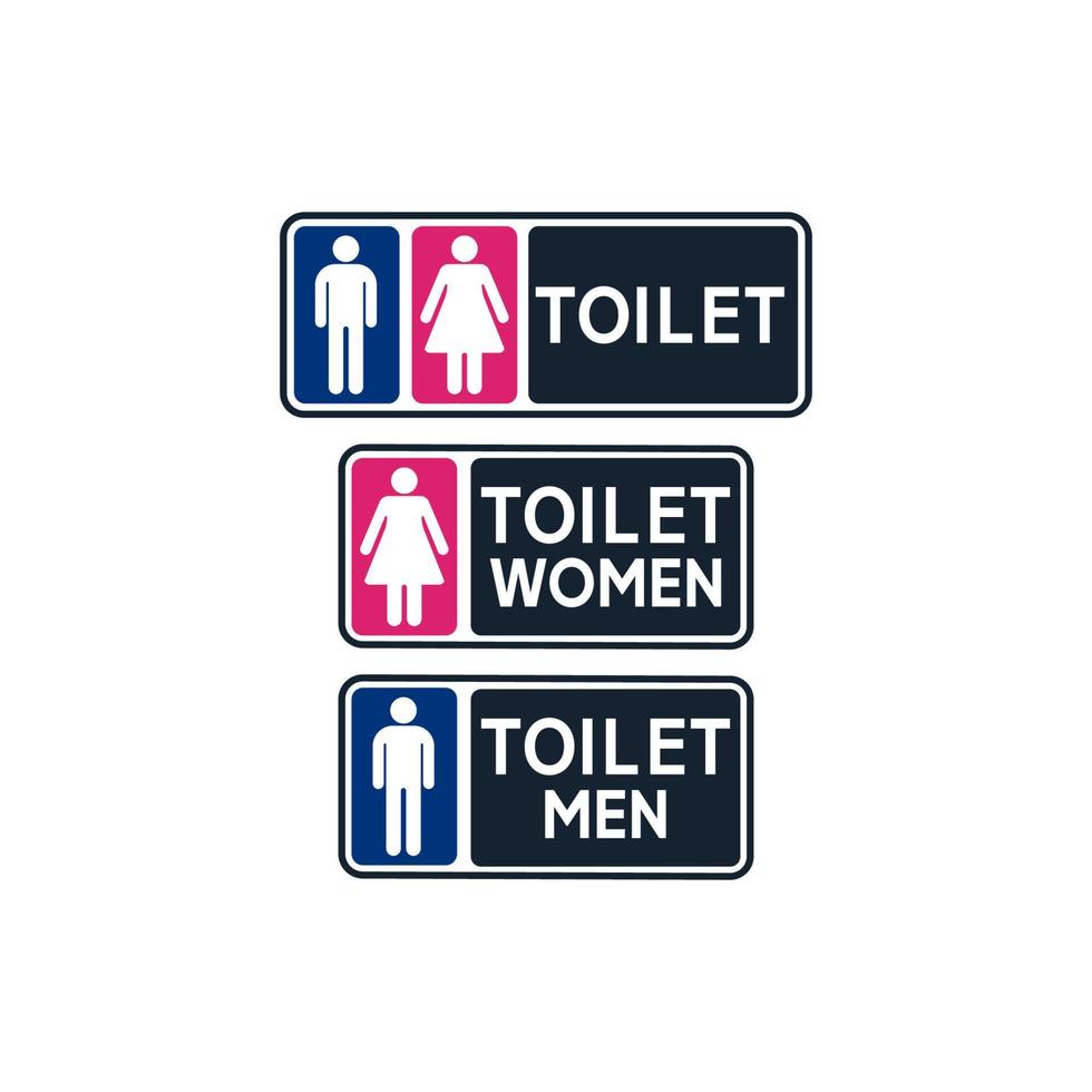 Toilet sign vector set of toilet signs