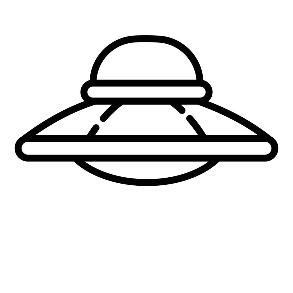 Ufo icon, outline style vector