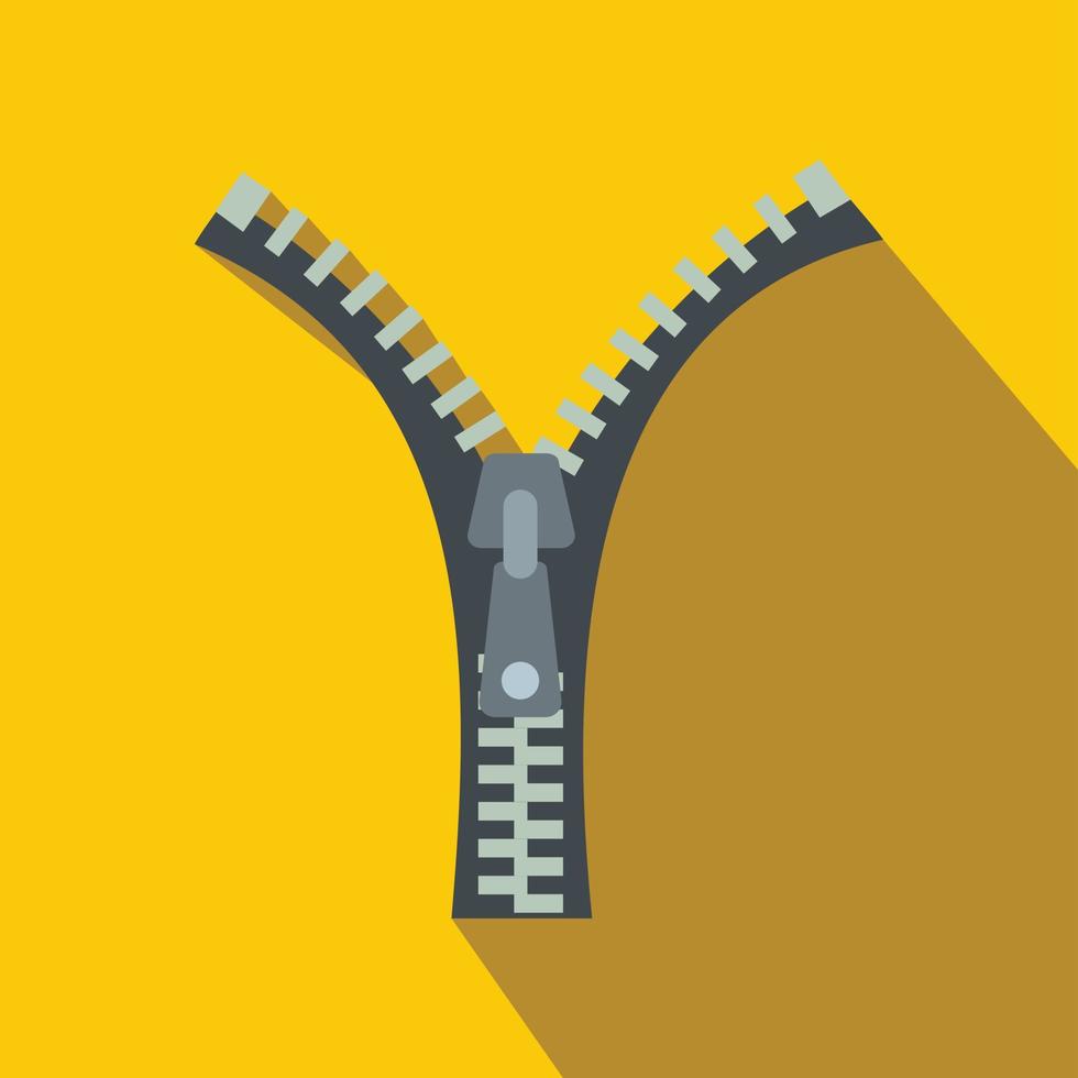 Zipper flat icon vector