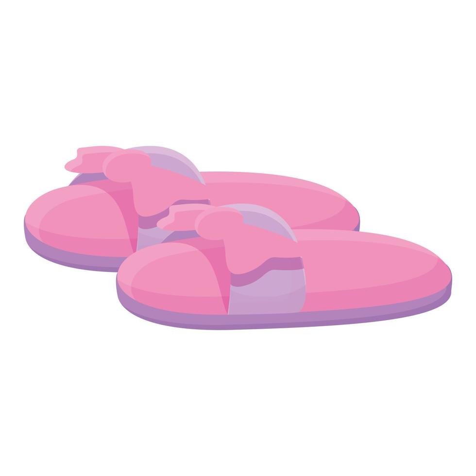 icono de zapatillas rosas, estilo de dibujos animados vector