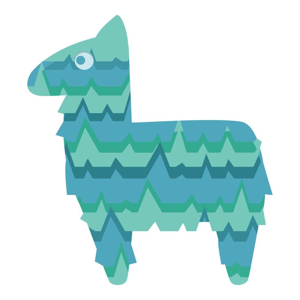 lindo icono de burro vector de dibujos animados. piñata mexicana