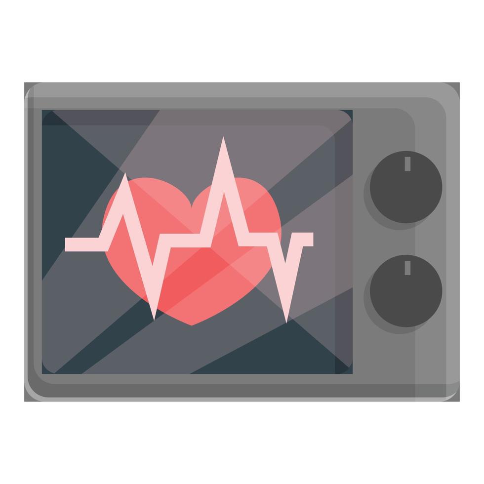 vector de dibujos animados de icono de monitor de corazón. medico cardiaco