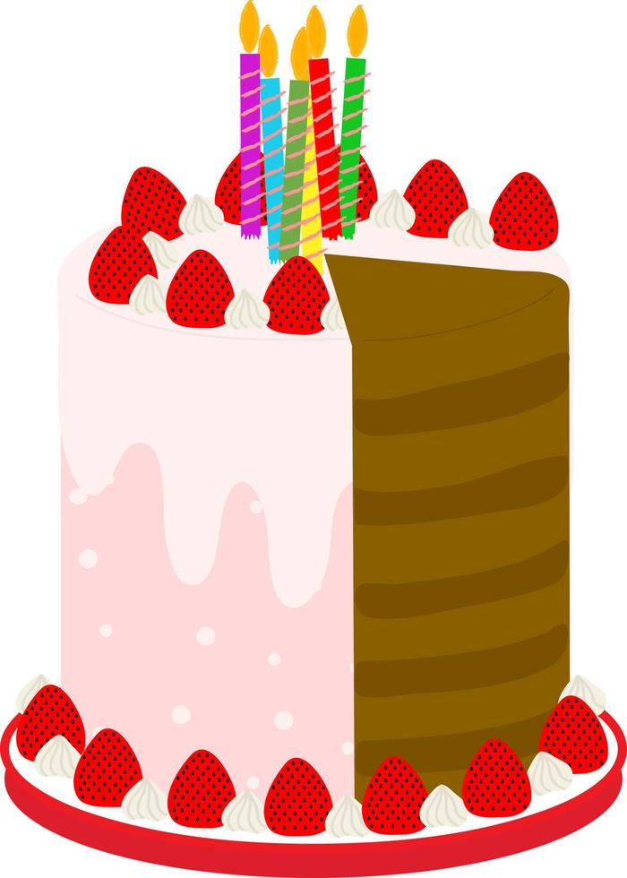 happy birthday cake vector