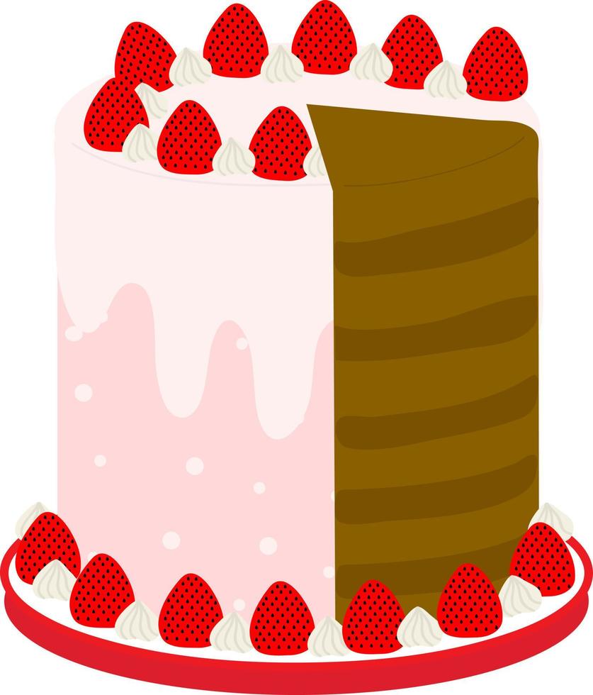 happy birthday cake vector