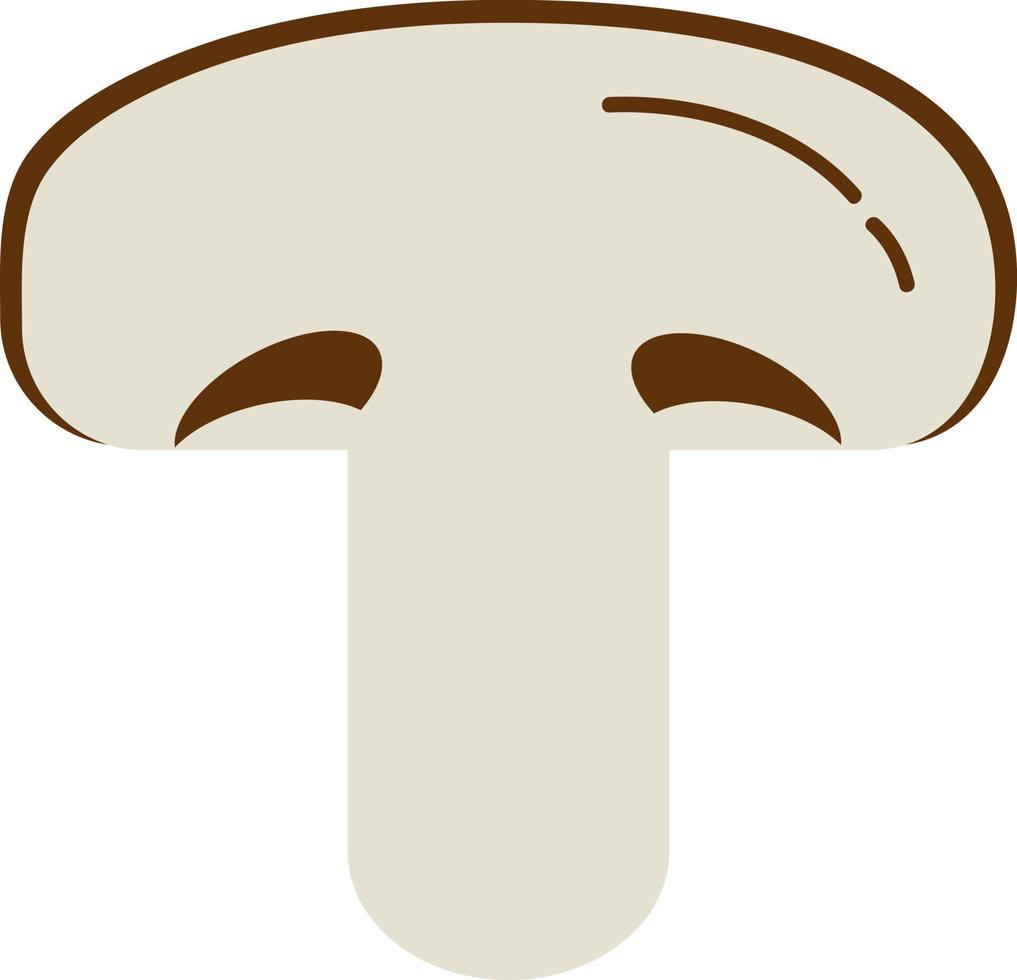 hand drawn style mushroom vegetable vector