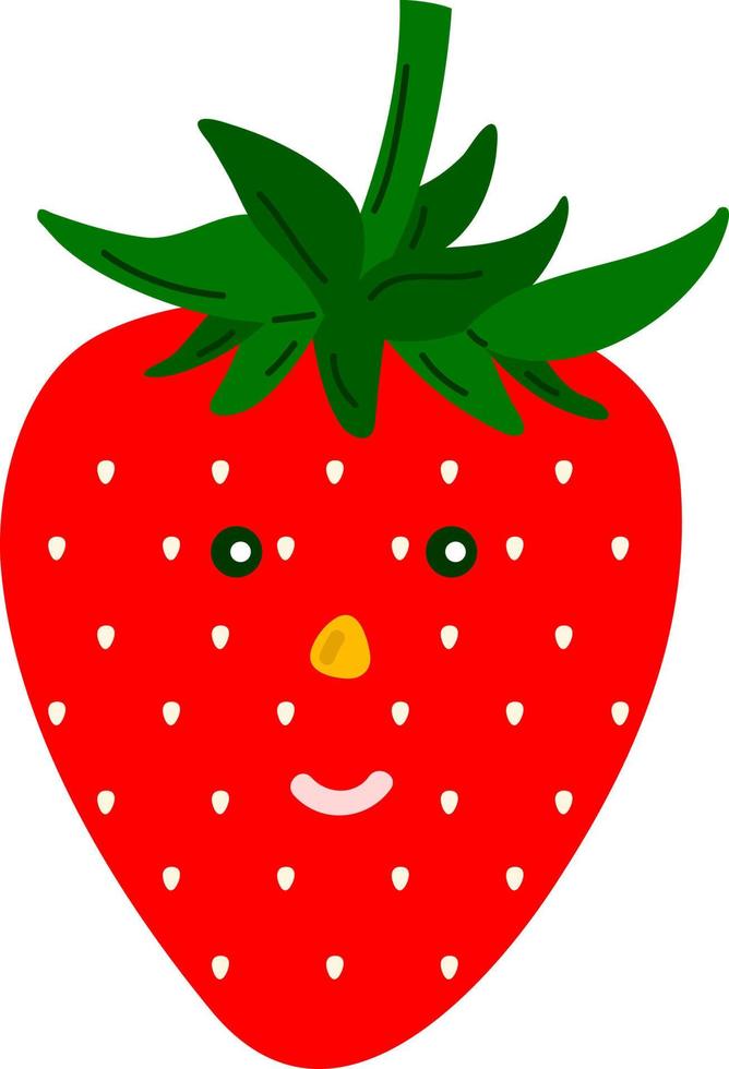 Hand drawn style drawing strawberry vector