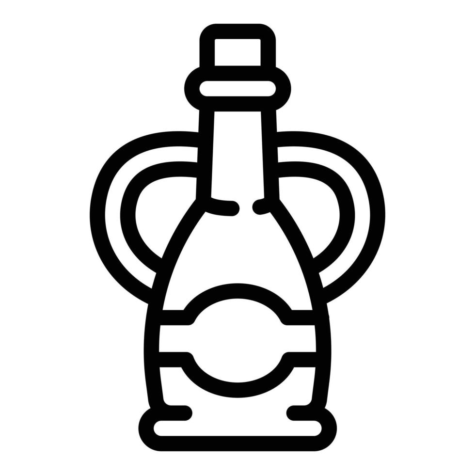 icono de botella de vinagre, estilo de esquema vector