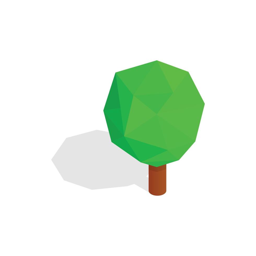 Triangular tree icon, isometric 3d style vector