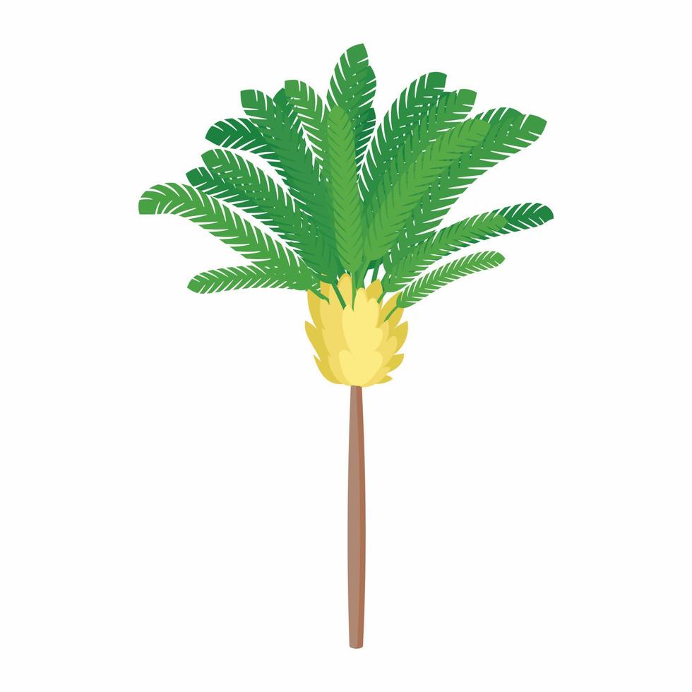 icono de palmera de plátano, estilo de dibujos animados vector