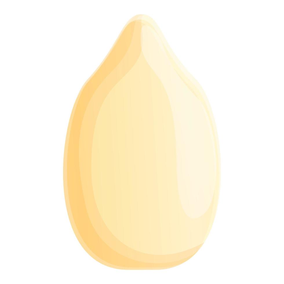Nutritious sunflower seed icon, cartoon style vector