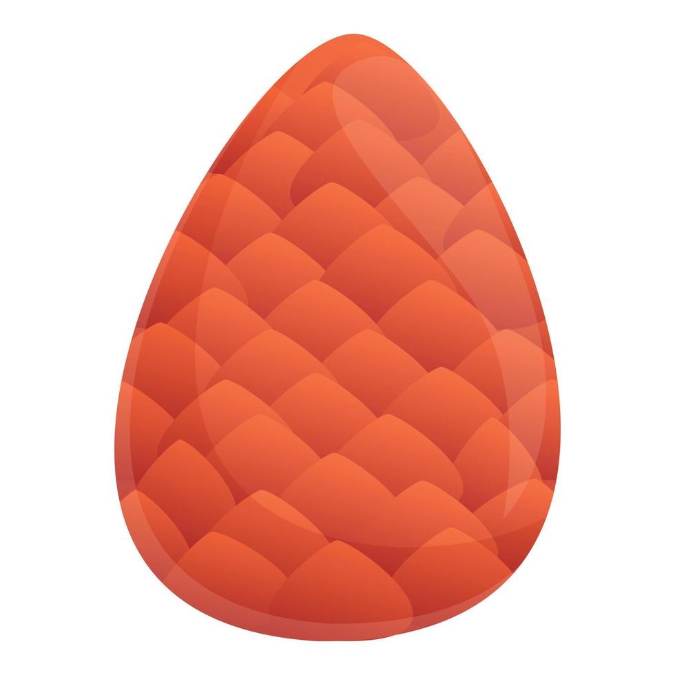 Nature pine cone icon, cartoon style vector