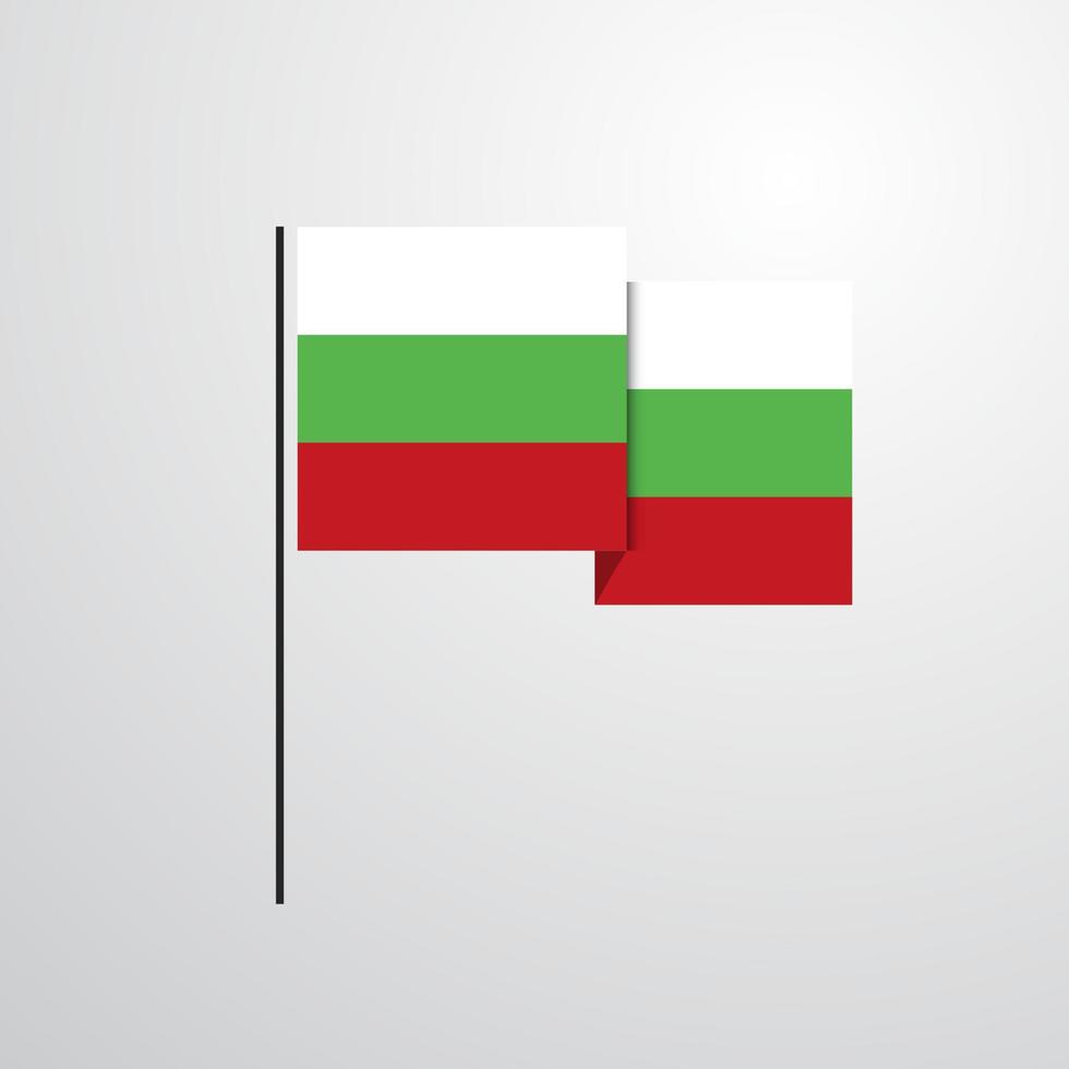 Bulgaria waving Flag design vector
