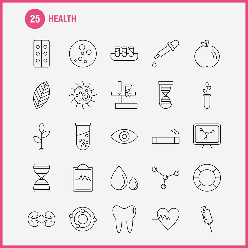Health Line Icon for Web Print and Mobile UXUI Kit Such as Biology Lab Plant Science Biology Flask Lab Science Pictogram Pack Vector