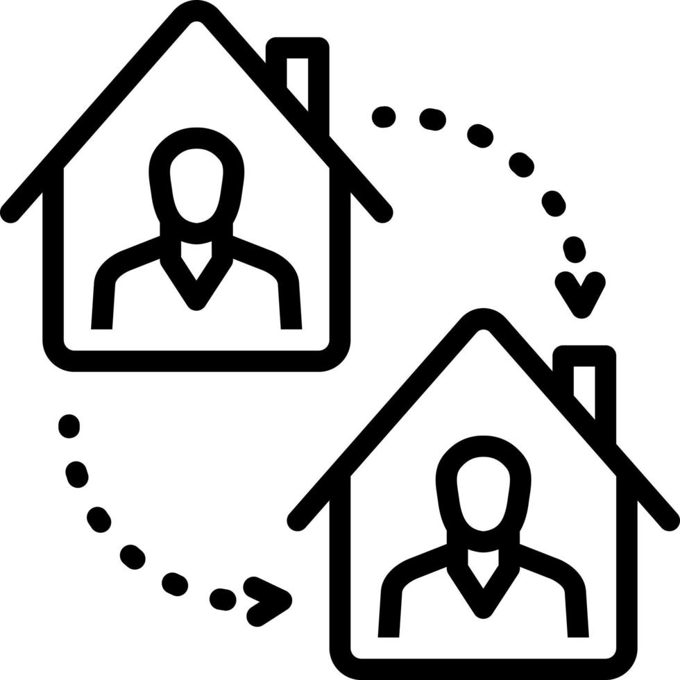 line icon for shift vector