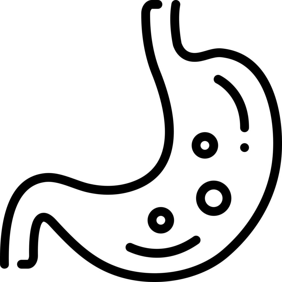 line icon for stomach vector