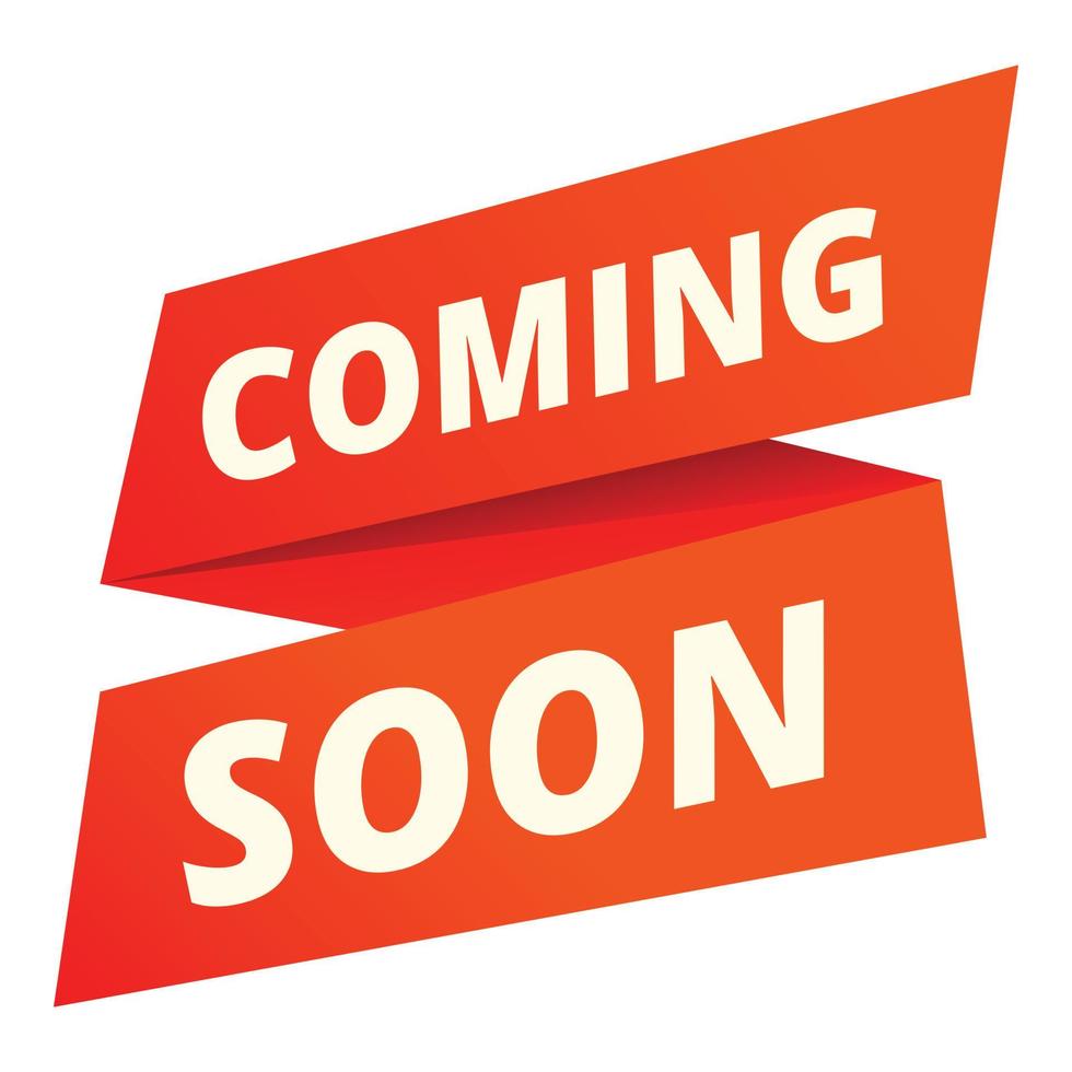 Coming soon slogan icon, cartoon style 14384220 Vector Art at Vecteezy