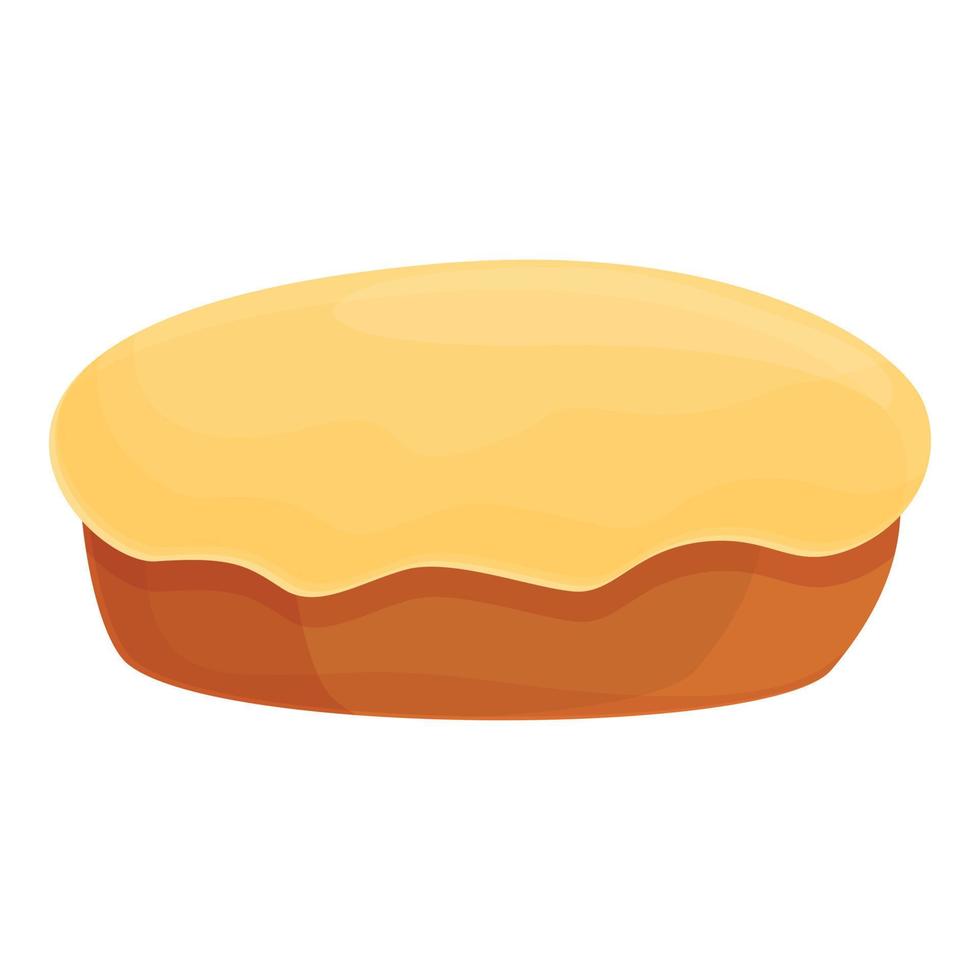 vector de dibujos animados de icono de pastel casero. crema de comida