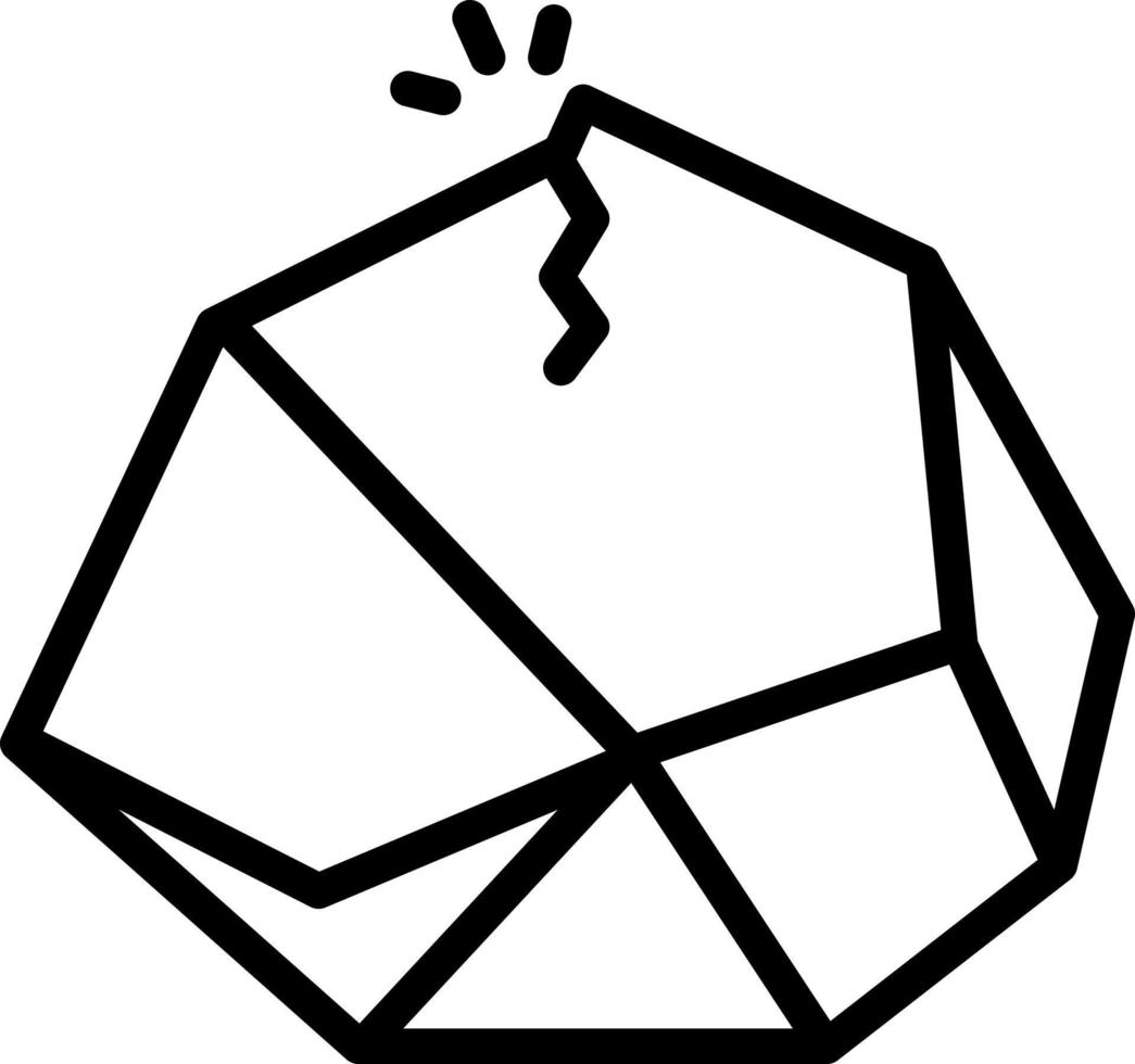 icono de línea de piedra vector