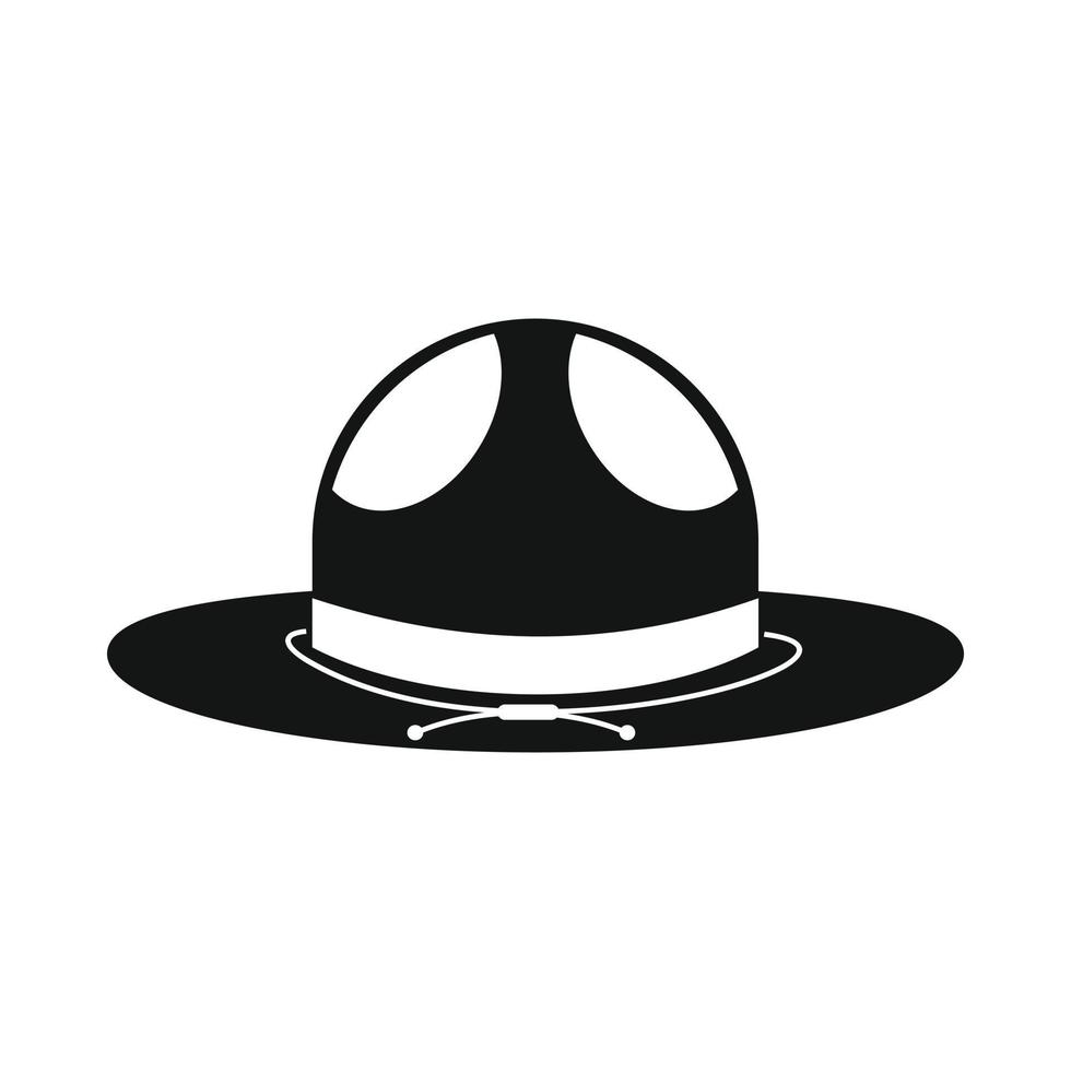 Cowboy hat icon, simple style vector