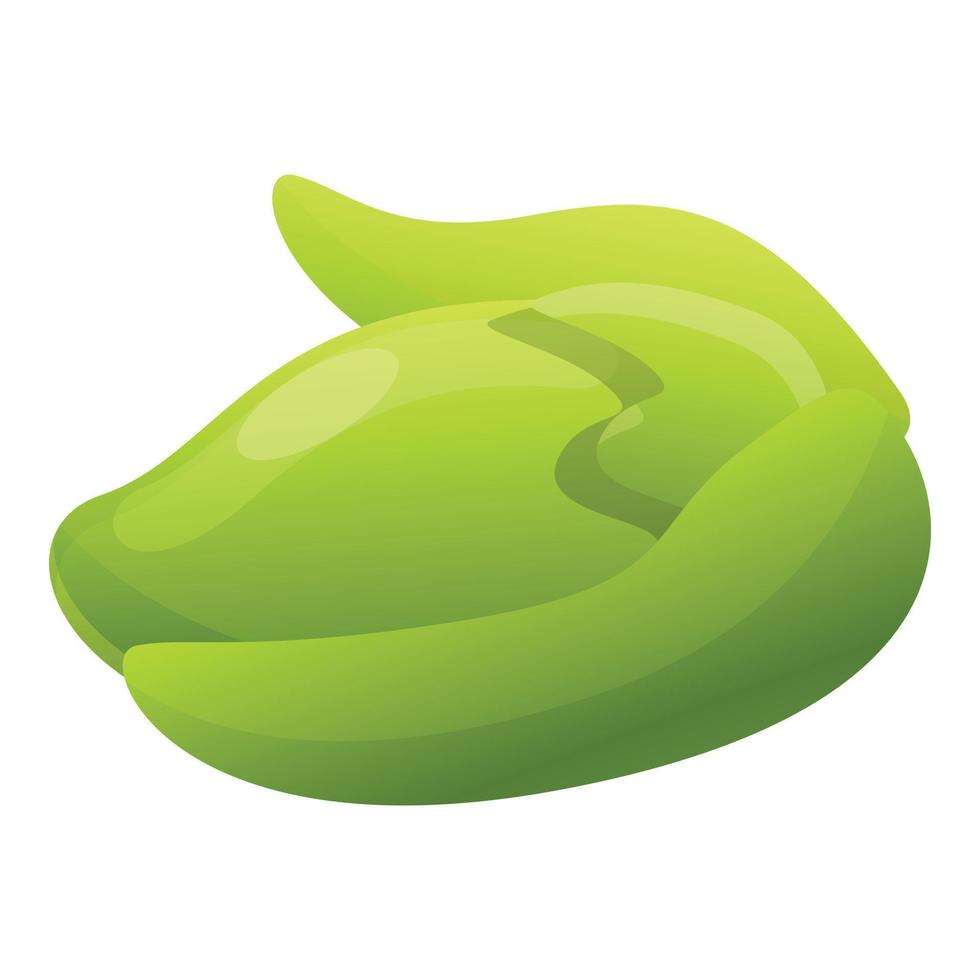 icono de jojoba verde, estilo de dibujos animados vector