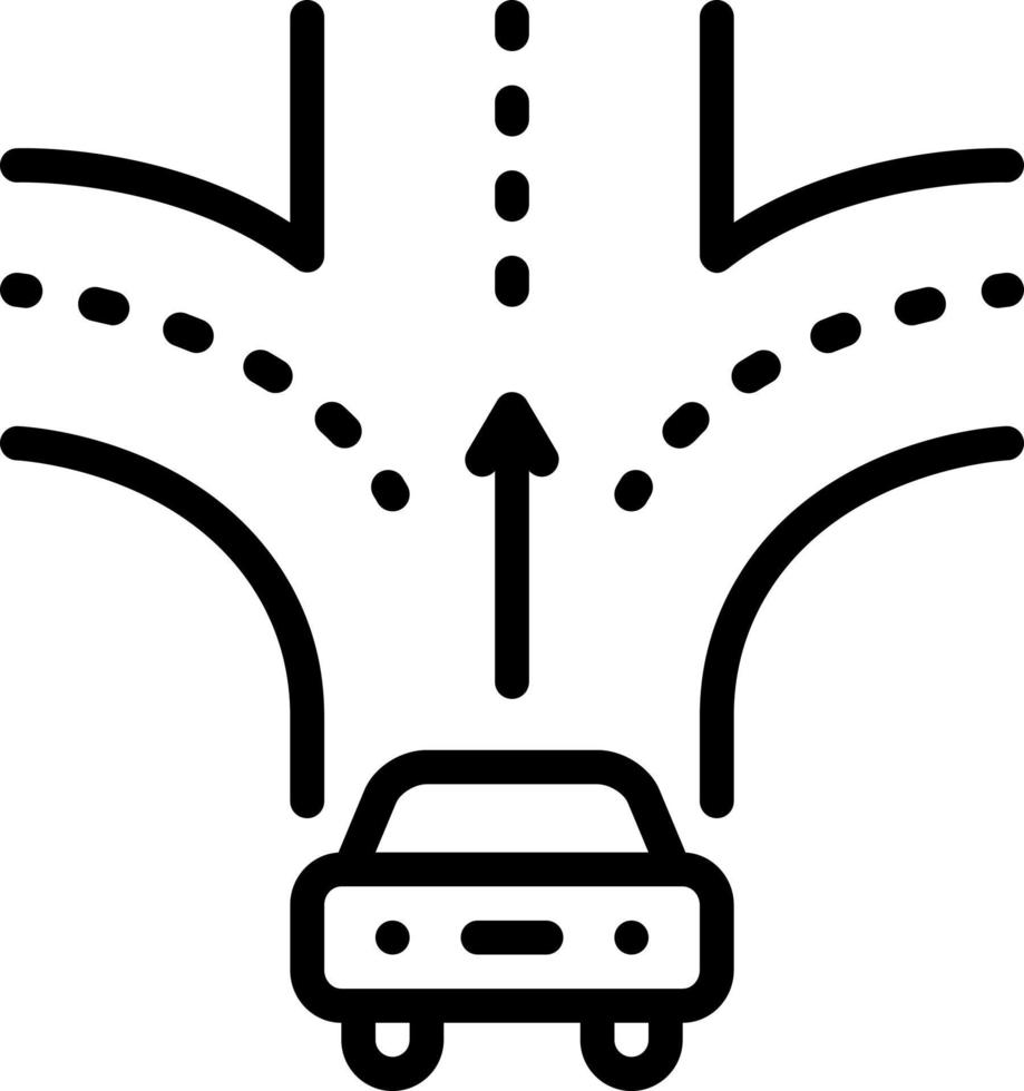 line icon for directly vector