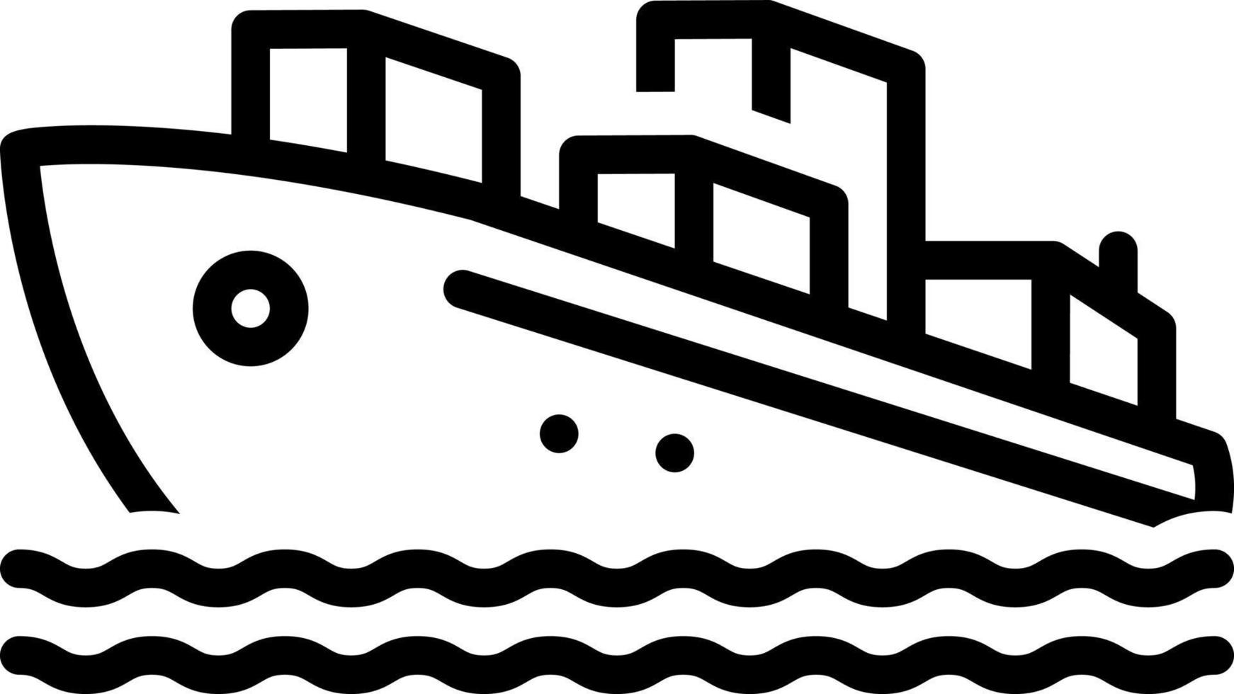 line icon for ship vector