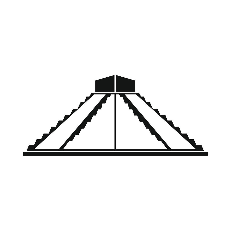 Mayan pyramid in Yucatan, Mexico icon vector