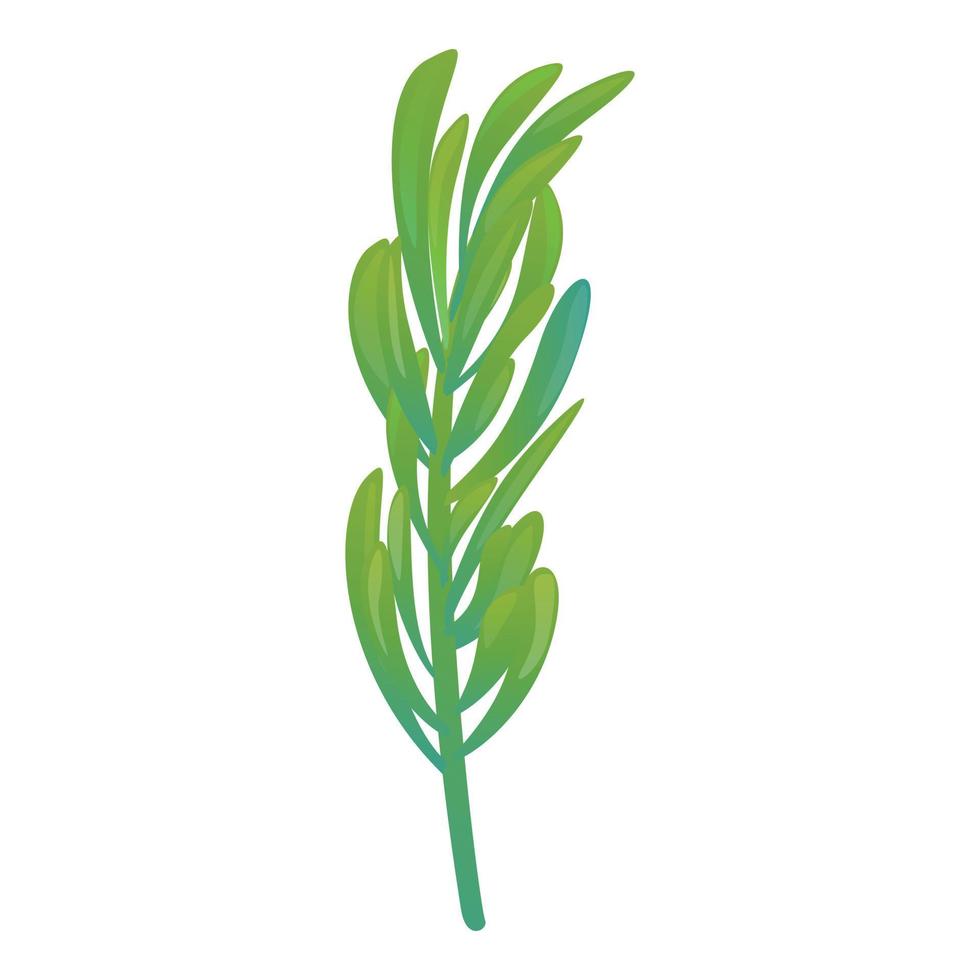 Rosemary eating icon, cartoon style vector