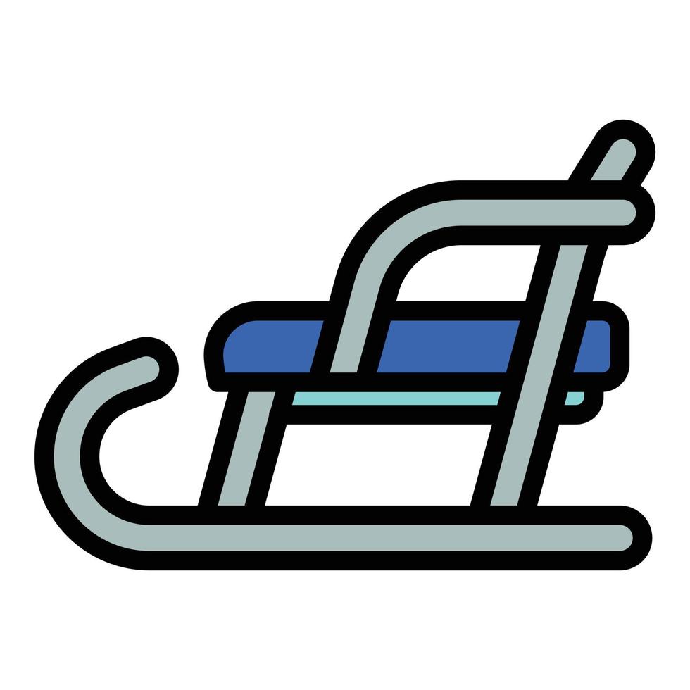 Winter sled icon, outline style vector