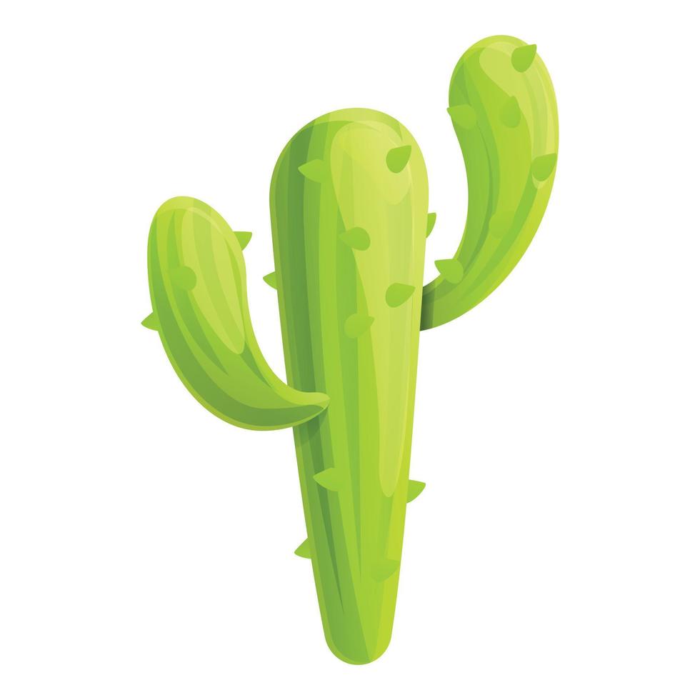 Desert cactus icon, cartoon style vector