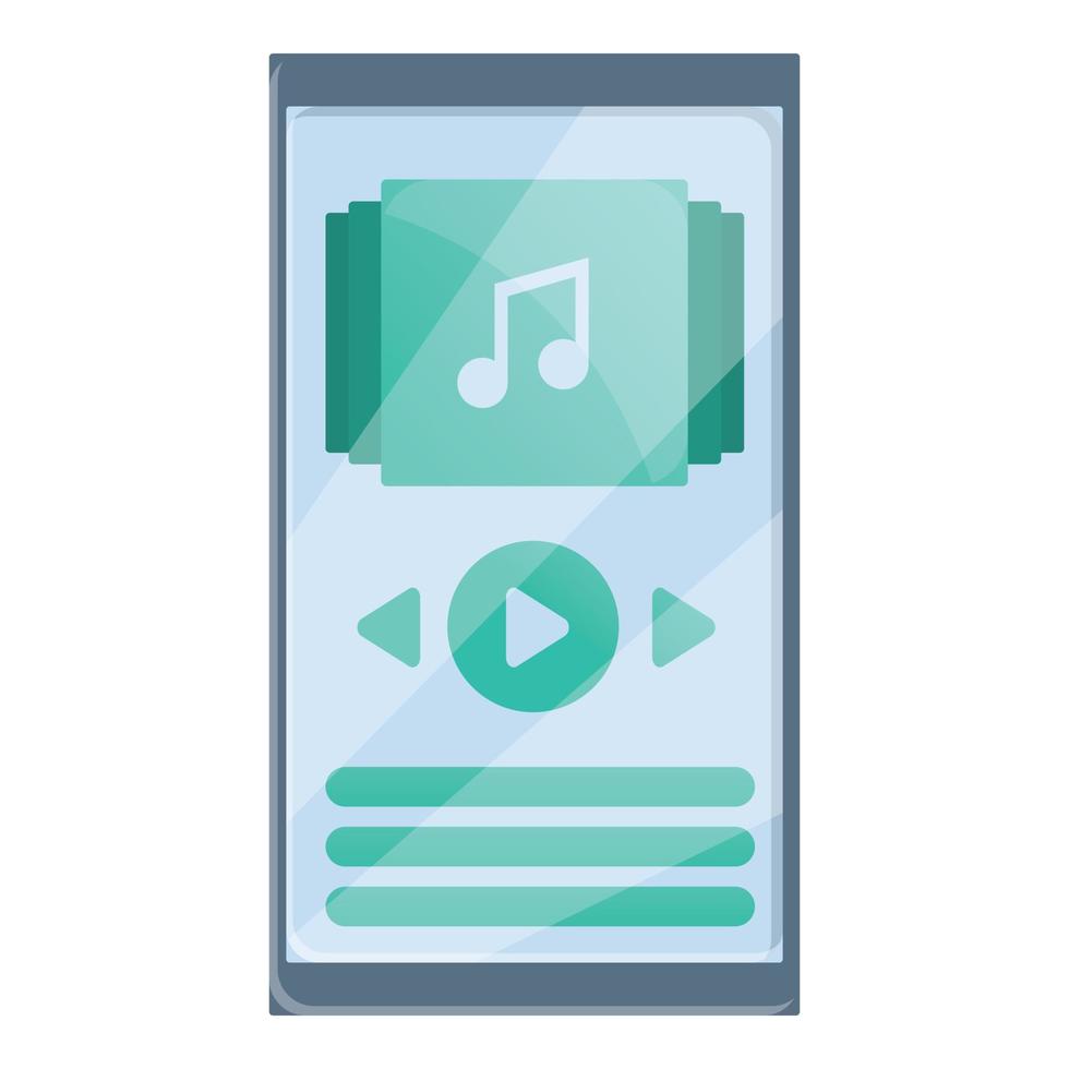 Playlist icon, cartoon style vector