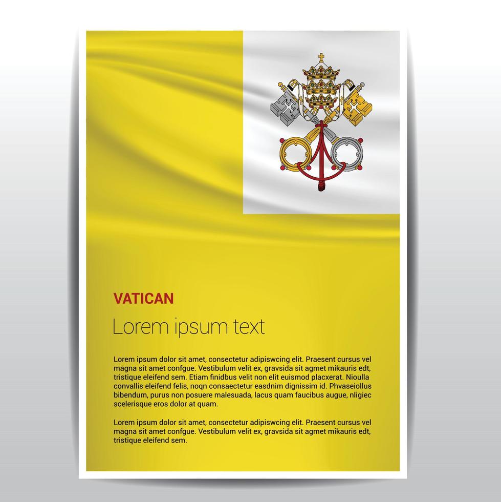 Vatican flag design vector