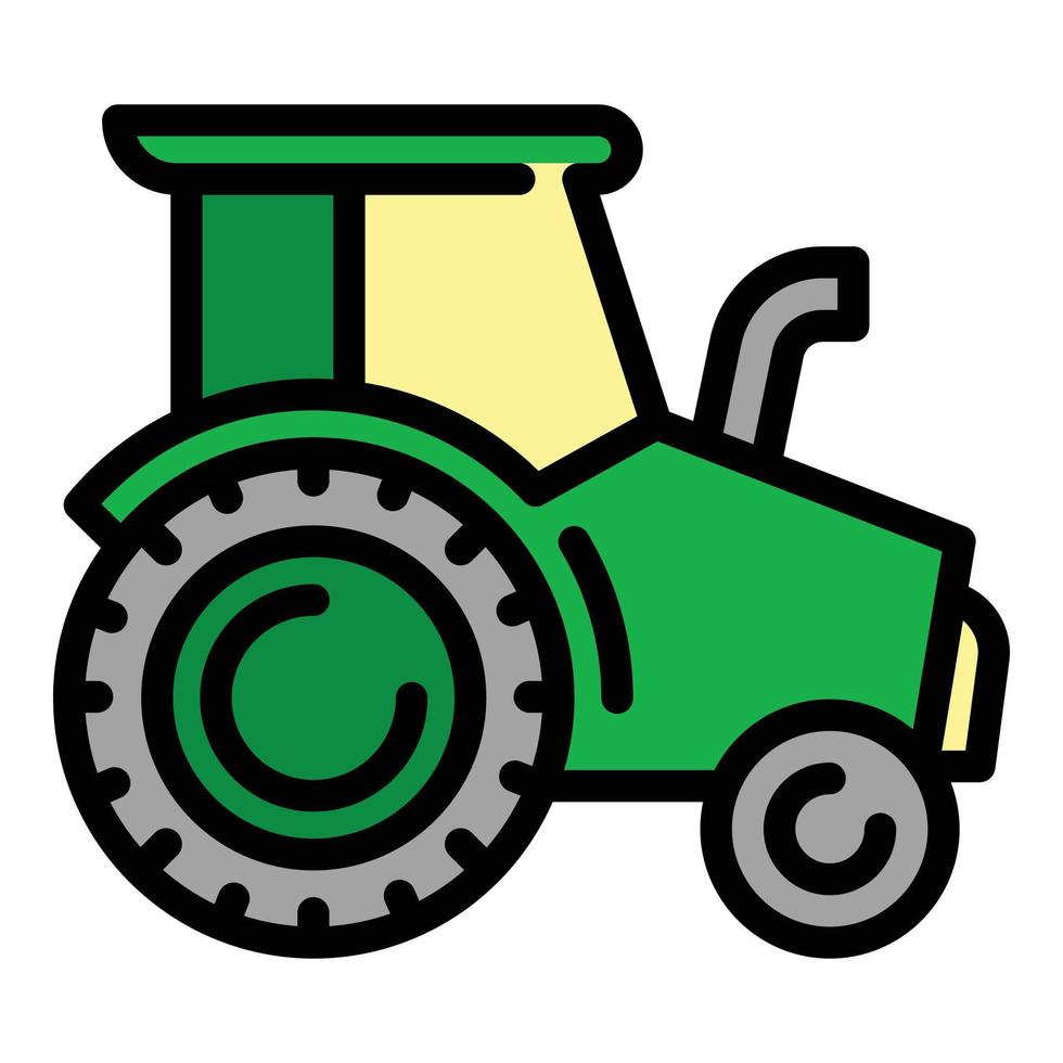 icono de tractor pesado, estilo de esquema vector