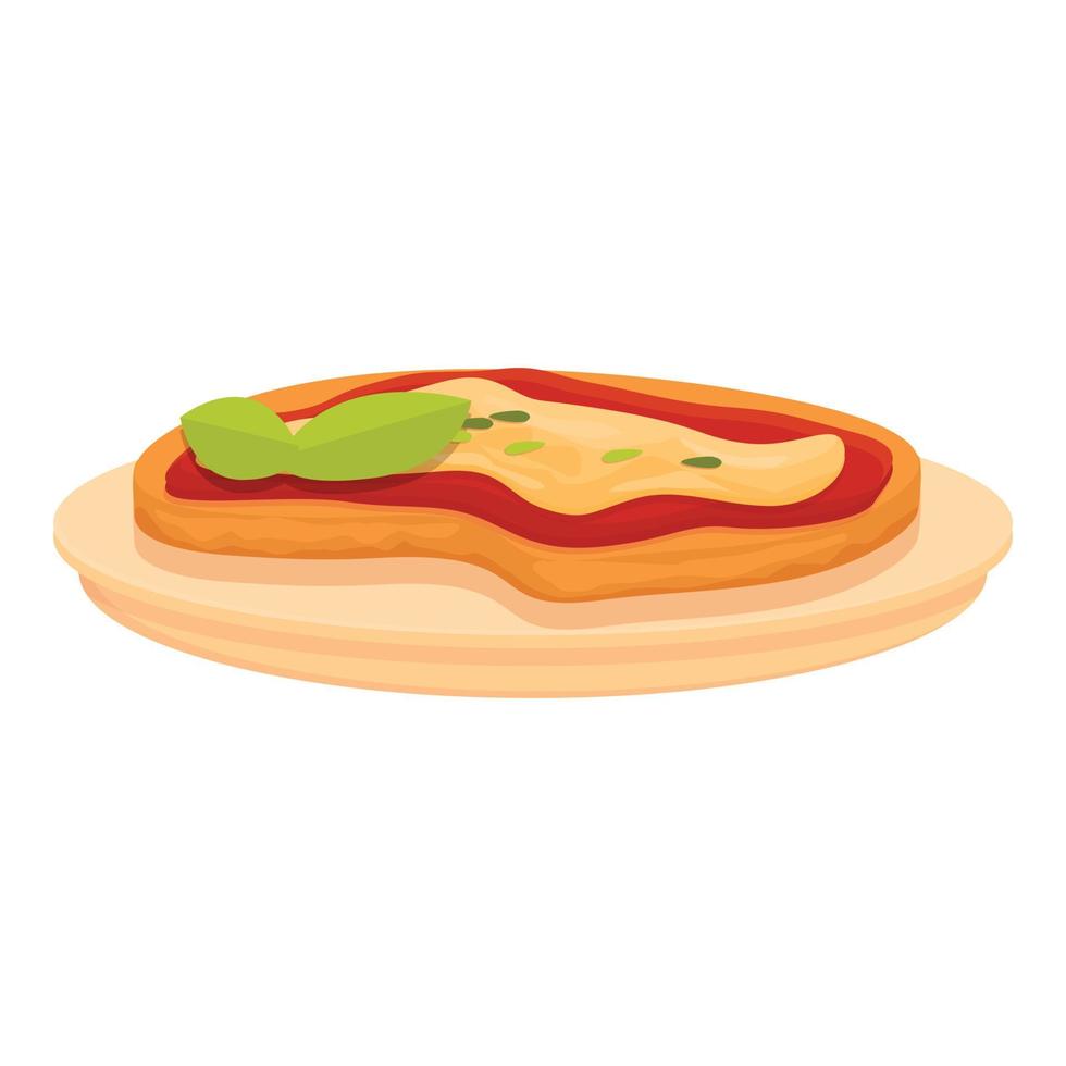 vector de dibujos animados de icono de sándwich de pizza. comida