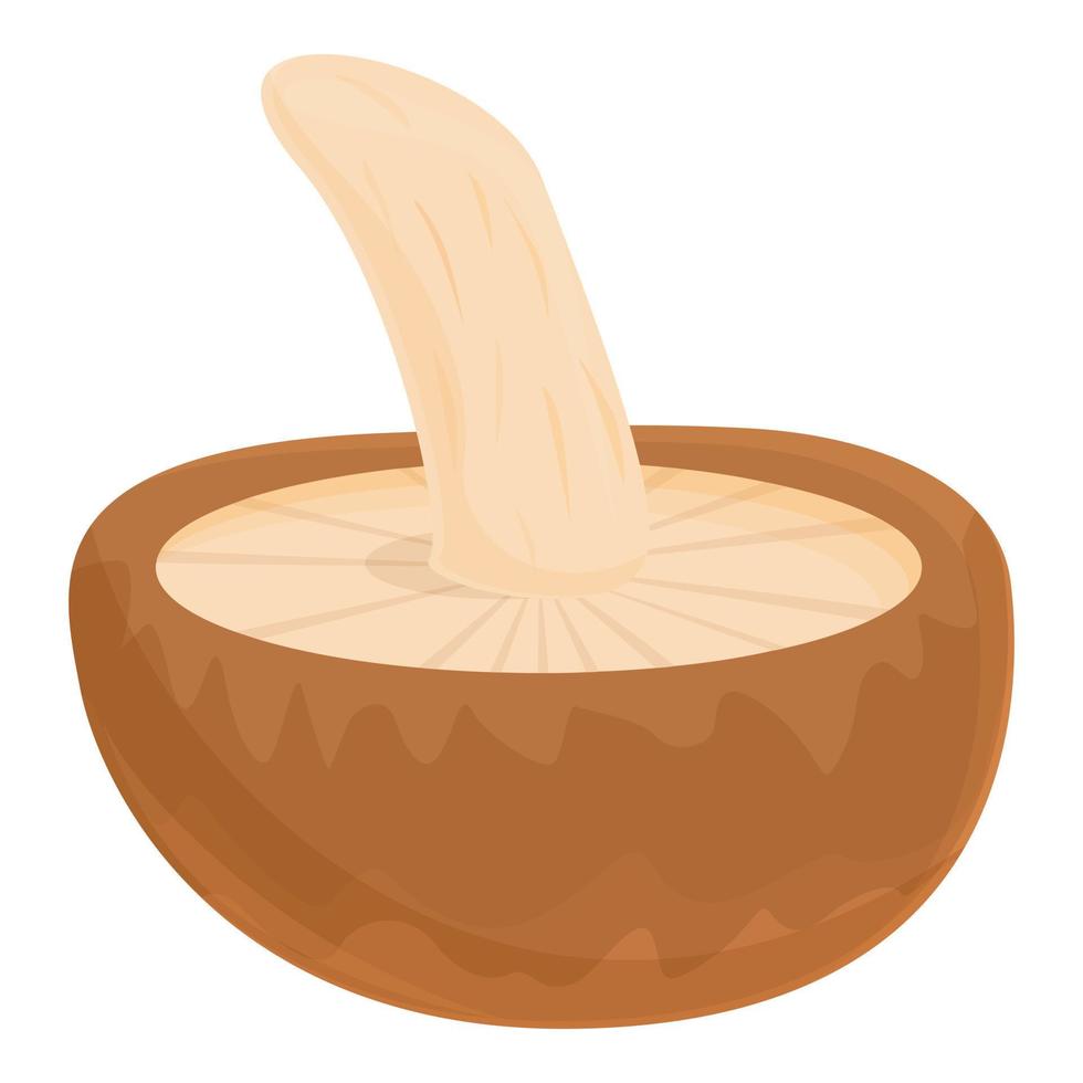 Eringi mushroom icon cartoon vector. Food truffle vector