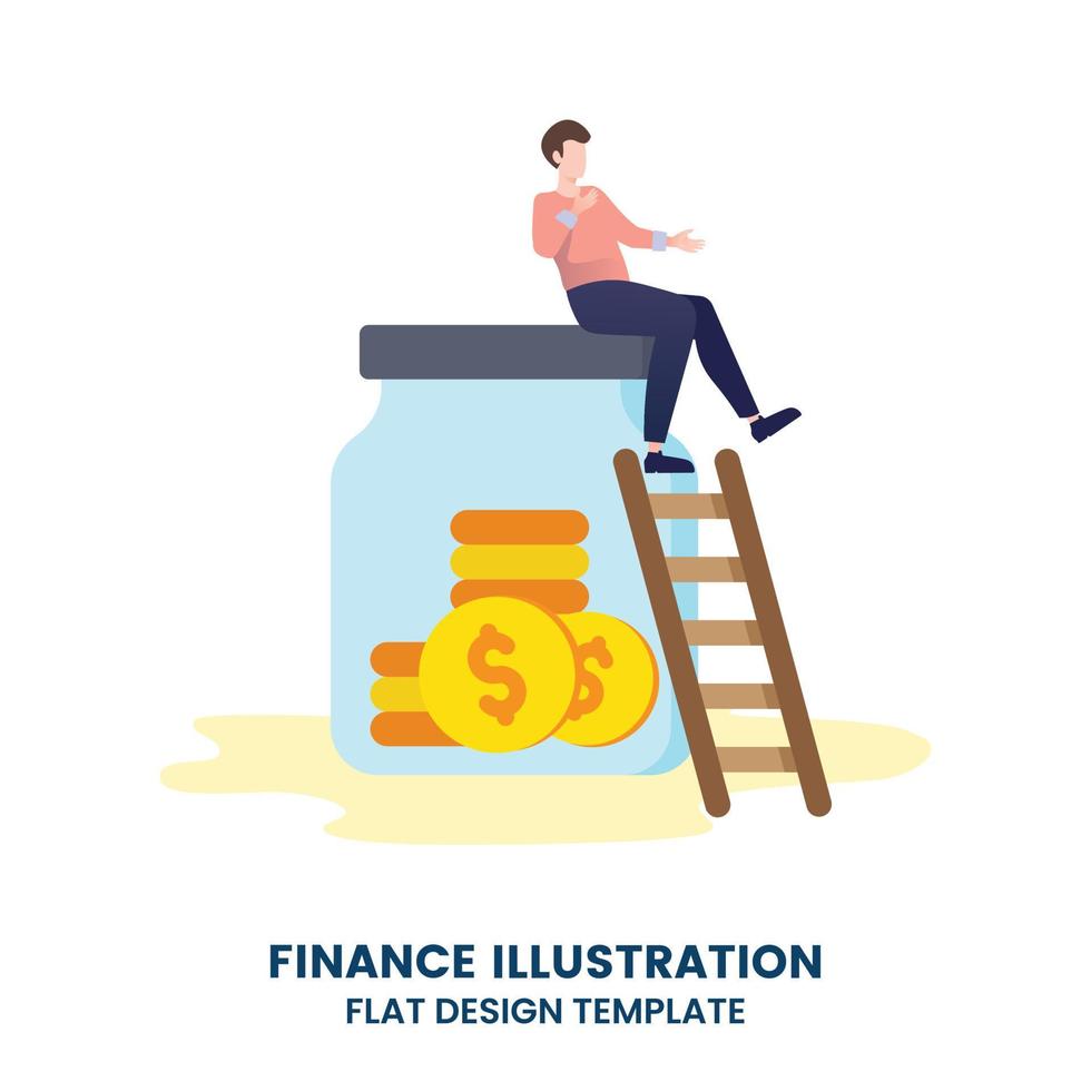 Investment illustration set. People characters investing money in self development, knowledge and education vector