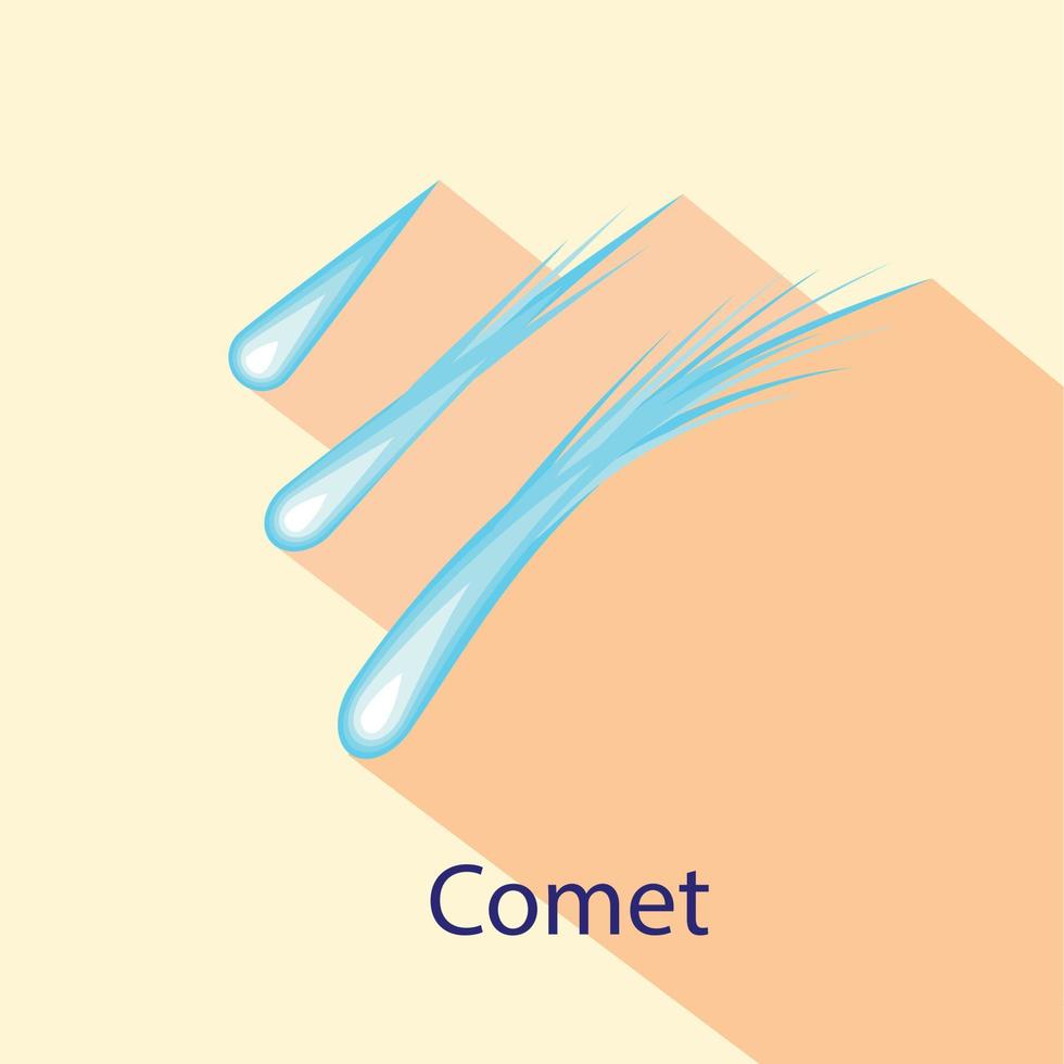 Comet icon, flat style vector