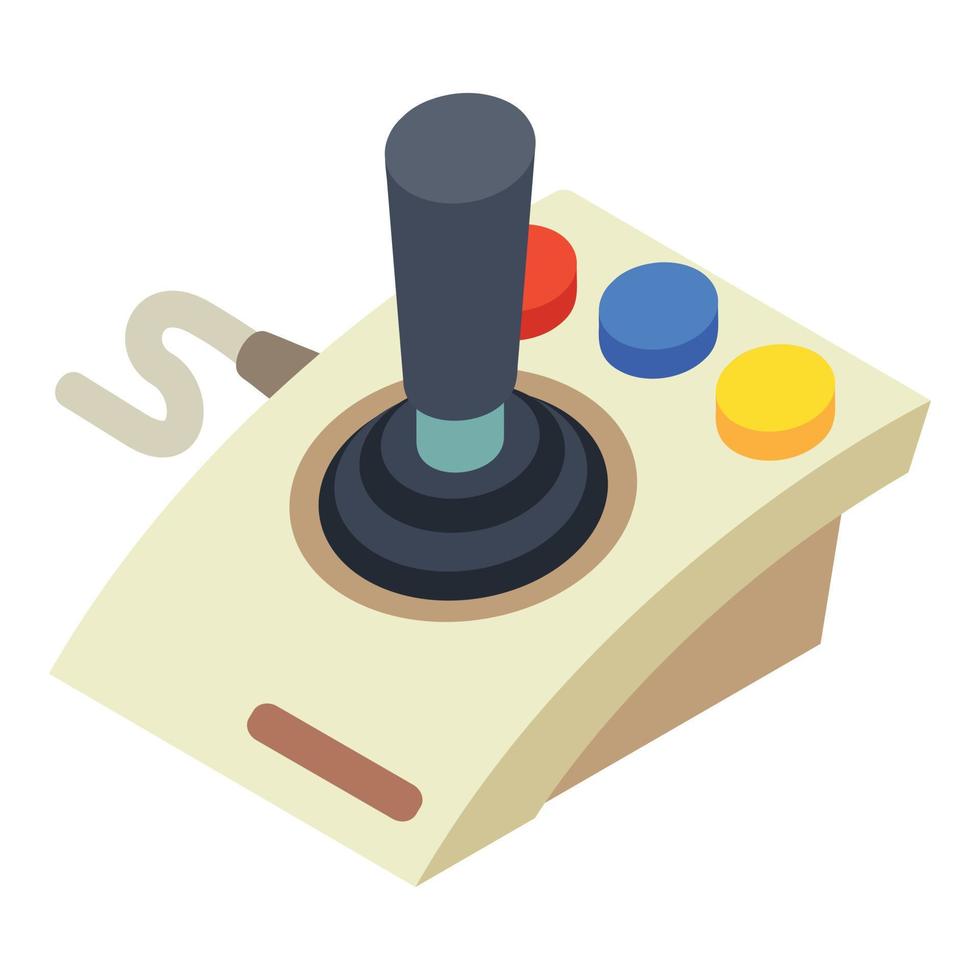 Joystick controller icon, isometric style vector