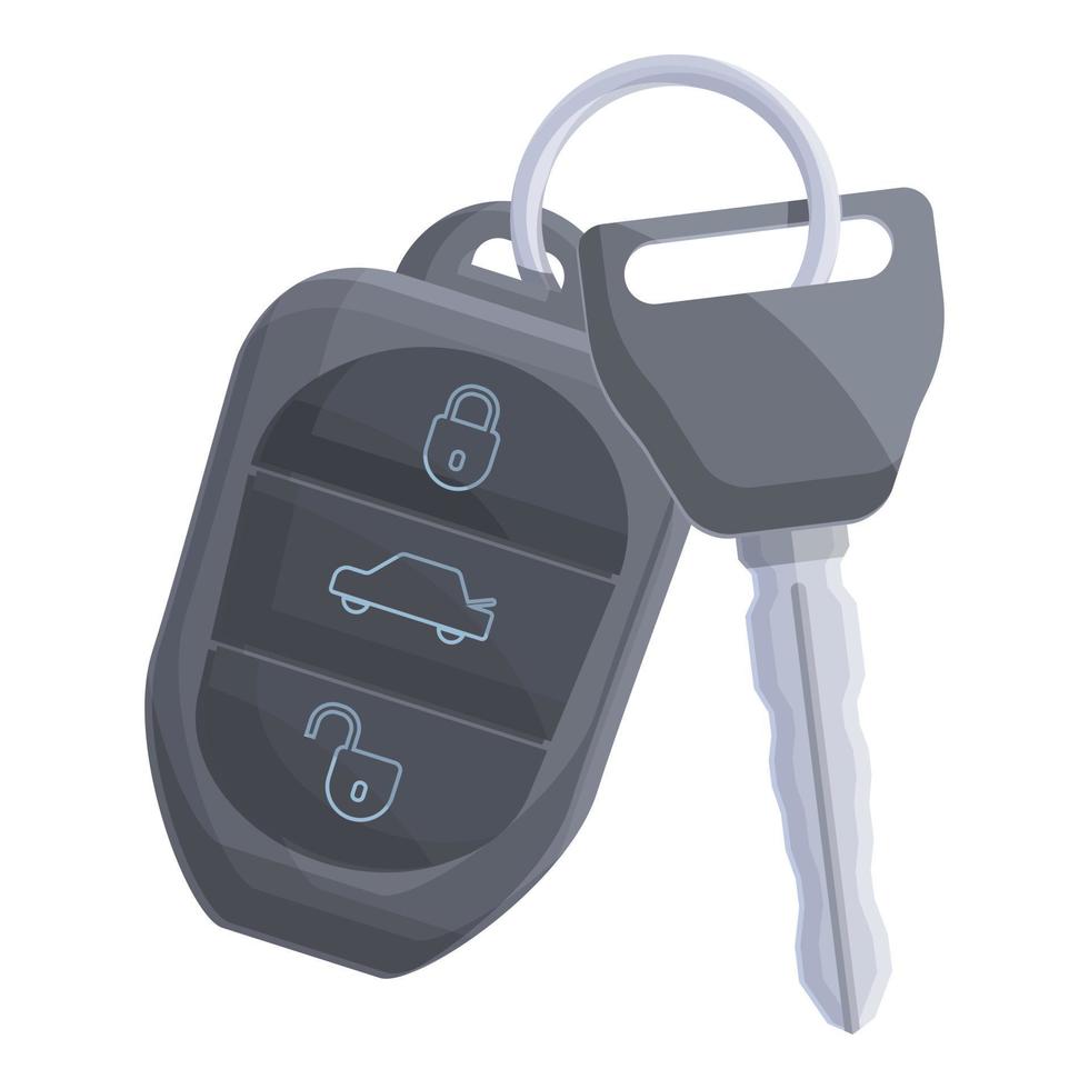 Theft car alarm key icon cartoon vector. Remote system vector