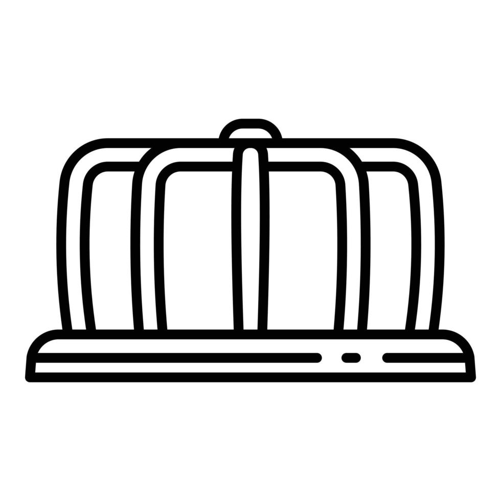 Kids merry go round icon, outline style vector