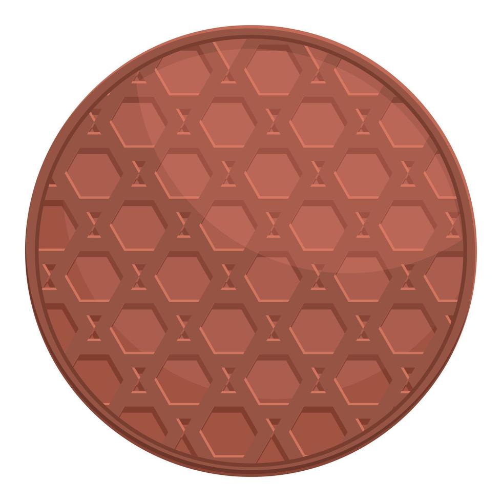 Gutter manhole icon, cartoon style vector