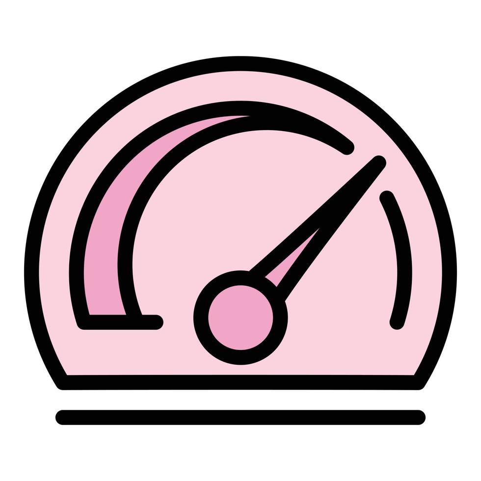 Style speedometer icon, outline style vector