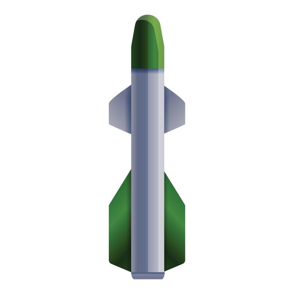 Missile icon, cartoon style vector