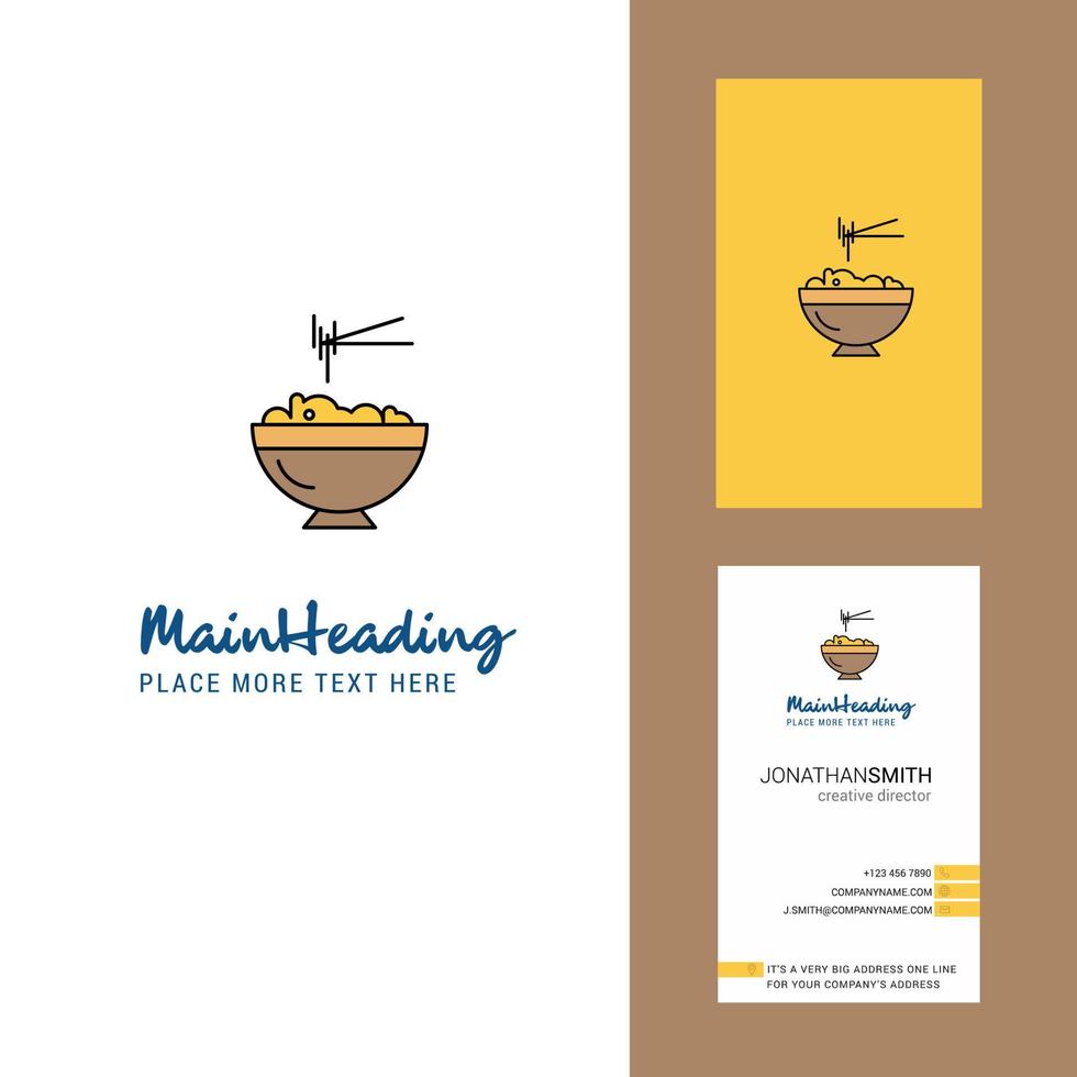 Bowl Creative Logo and business card vertical Design Vector