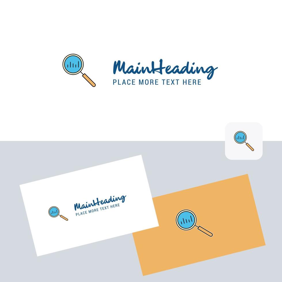 Search vector logotype with business card template Elegant corporate identity Vector